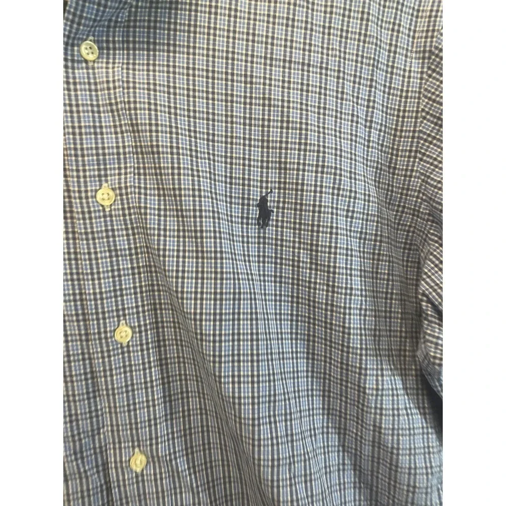 Polo Ralph Lauren Men's Classic Fit  Button Down Dress Shirt Size XL Blue